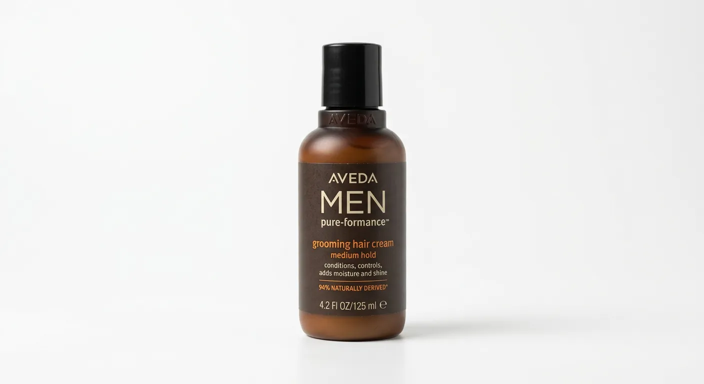 Aveda Men Pure-Formance Grooming Hair Cream | Medium Hold | Conditions, Controls, Adds Moisture and Shine, | 94% Naturally Derived, 4.2 Fl Oz product photo - studio shot