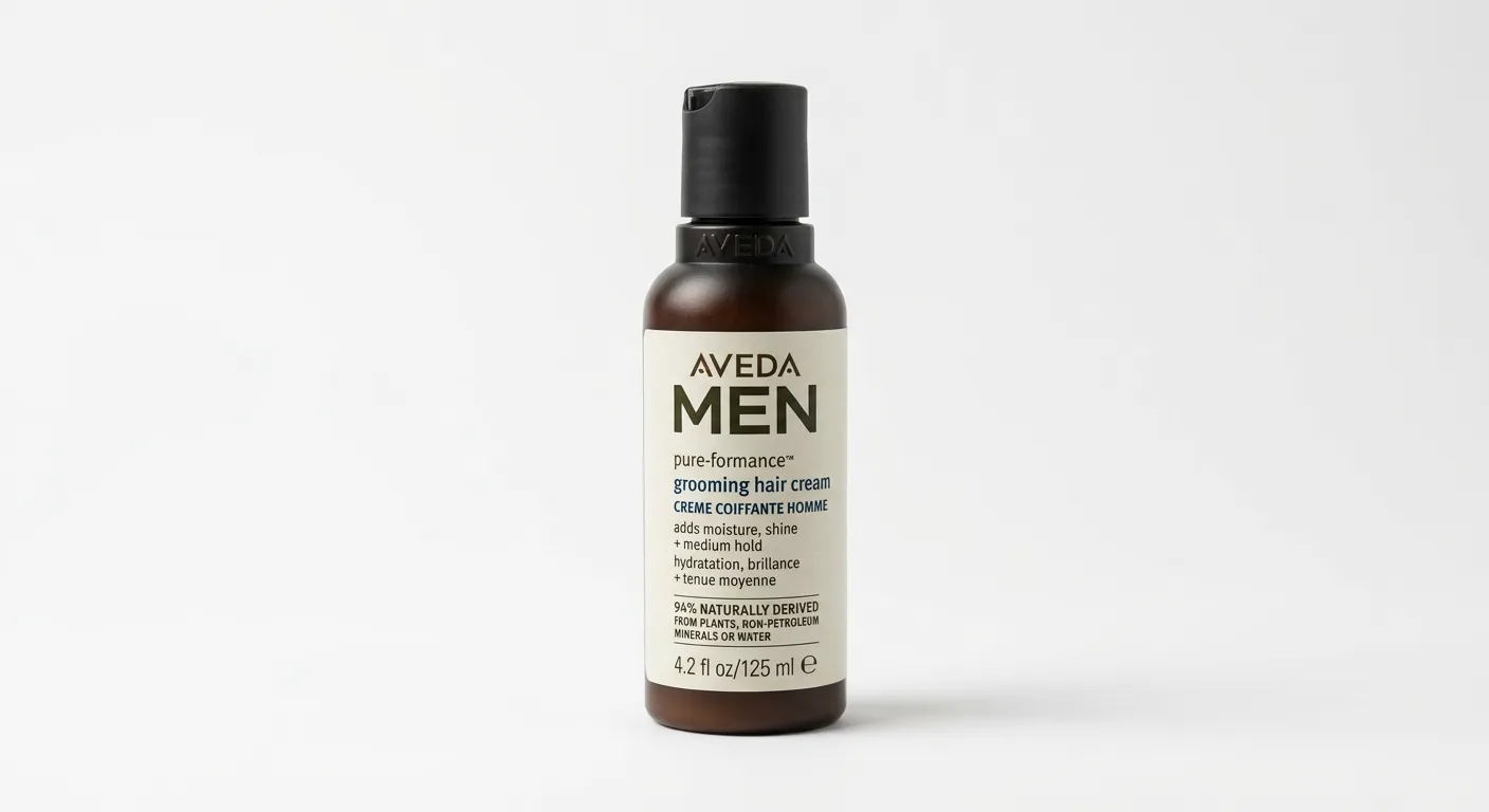 Aveda Men Pure-Formance Grooming Hair Cream | Medium Hold | Conditions, Controls, Adds Moisture and Shine, | 94% Naturally Derived, 4.2 Fl Oz product photo - studio shot